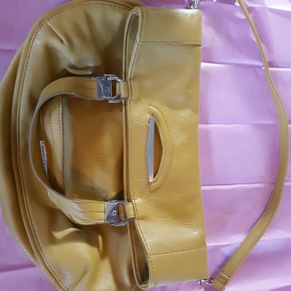 Mustard yellow fold over bag - Picture 1 of 5